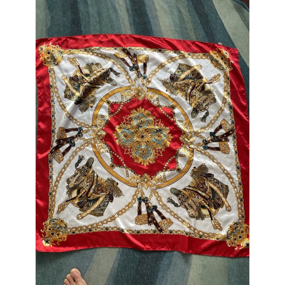 Large Silk Like Satin Scarf Neck Head Wrap 35 Inch Square